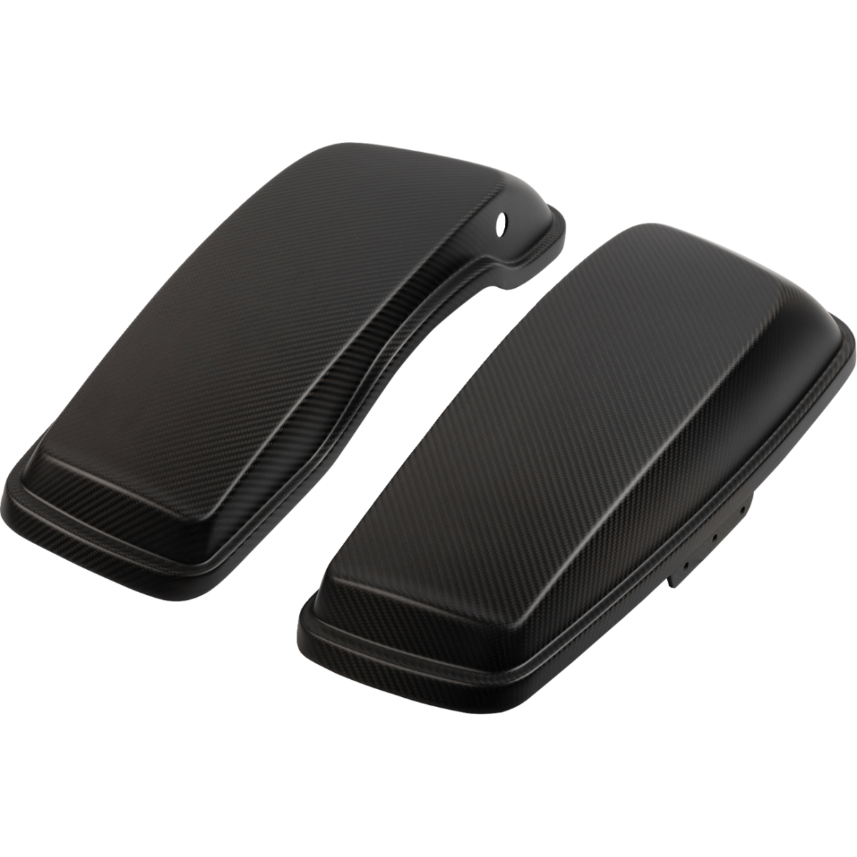 SLYFOX - Carbon Fiber Saddlebag Lids - Matte Black '14-'23 - Bags - MetalCore Harley Supply