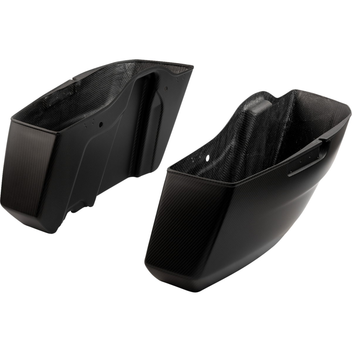 SLYFOX - Carbon Fiber Saddlebag Bottoms - Matte Black '24-'25 - Bags - MetalCore Harley Supply