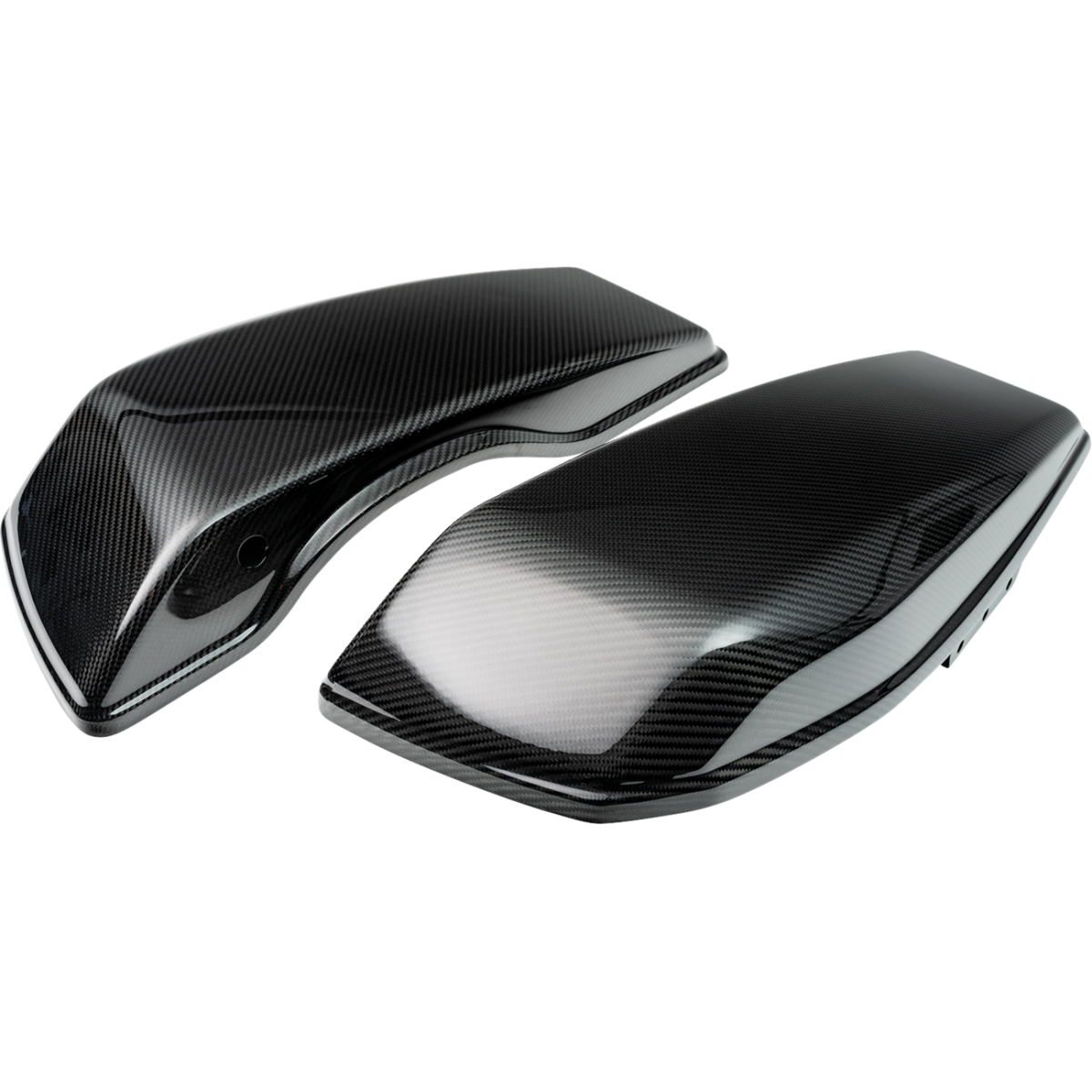 SLYFOX - Carbon Fiber Saddlebag Lids - Gloss Black '24-'25 - Bags - MetalCore Harley Supply