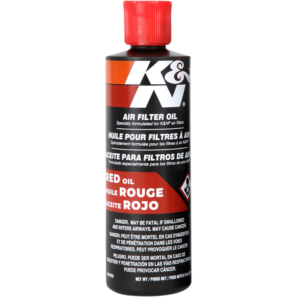 K&N Filters - Air Filter Oil - 8 oz - Air Filter Oil - MetalCore Harley Supply
