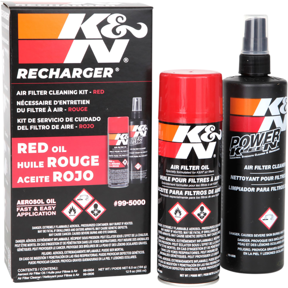 K&N Filters - Recharger Filter Care Service Kit - Aerosol - Air Filter Care - MetalCore Harley Supply