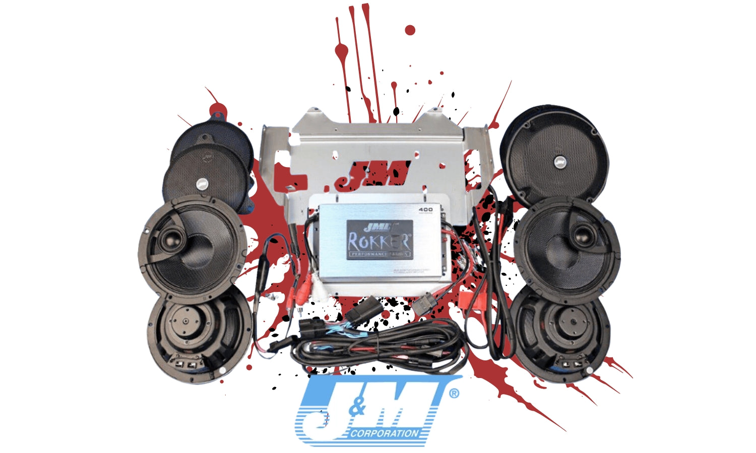 J&M Audio Speakers and Amp kit for Harley Davidson Touring Models 