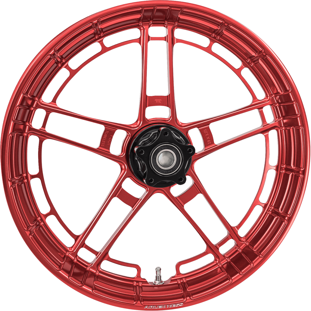 ARLEN NESS - Flatline Front Rim 19x3.25 Red - Wheels - MetalCore Harley Supply