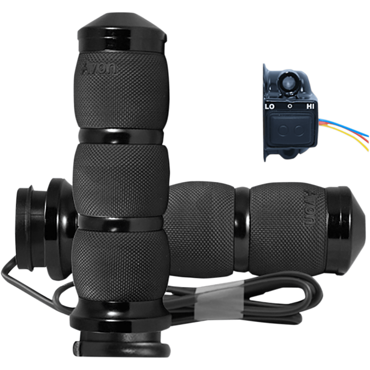 AVON GRIPS - Avon Heated Grips - Air Cushion Black Anodized '08-'25 - Grips - MetalCore Harley Supply