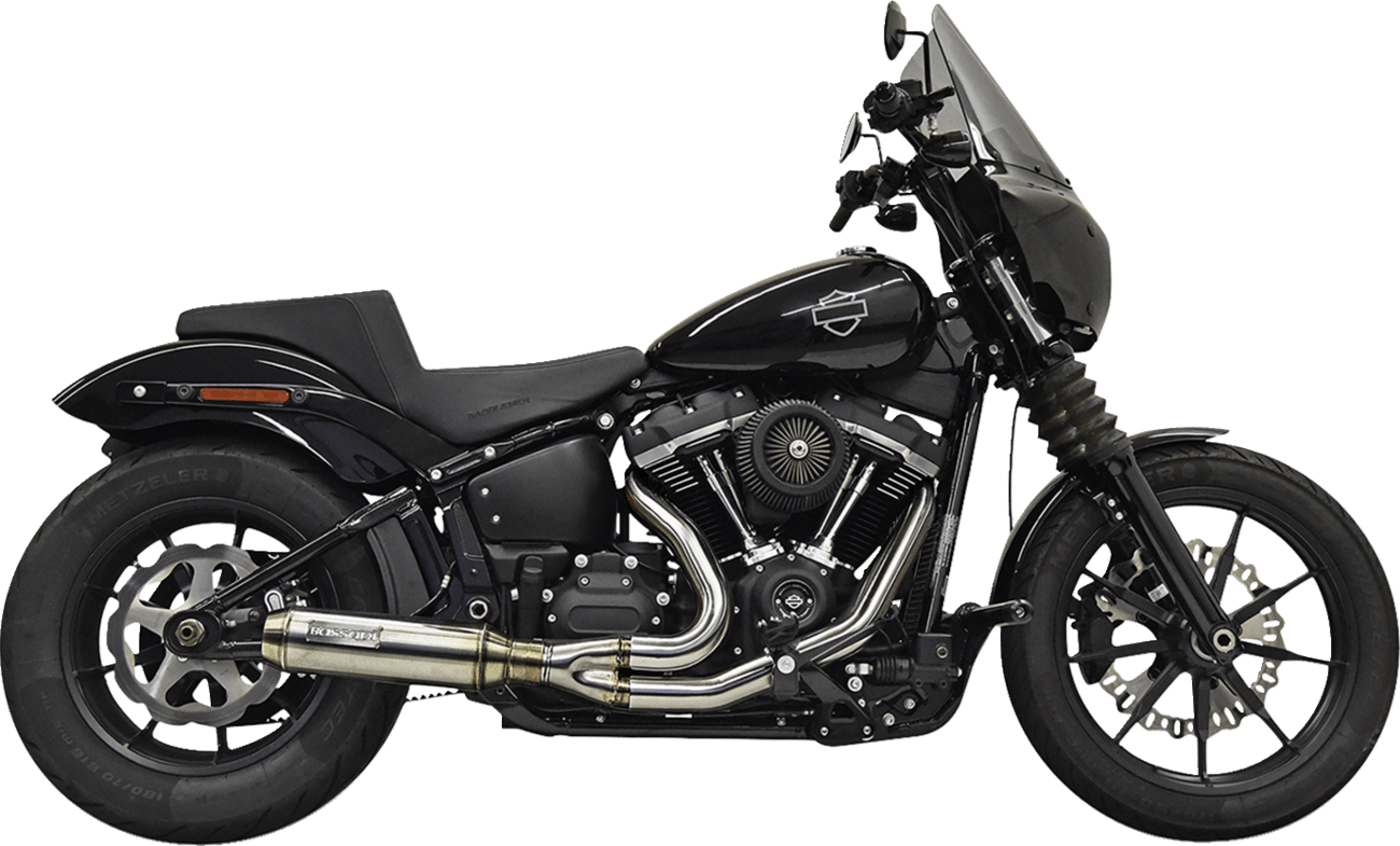 BASSANI EXHAUST-2-into-1 Exhaust System with Superbike Muffler - MetalCore Harley Supply