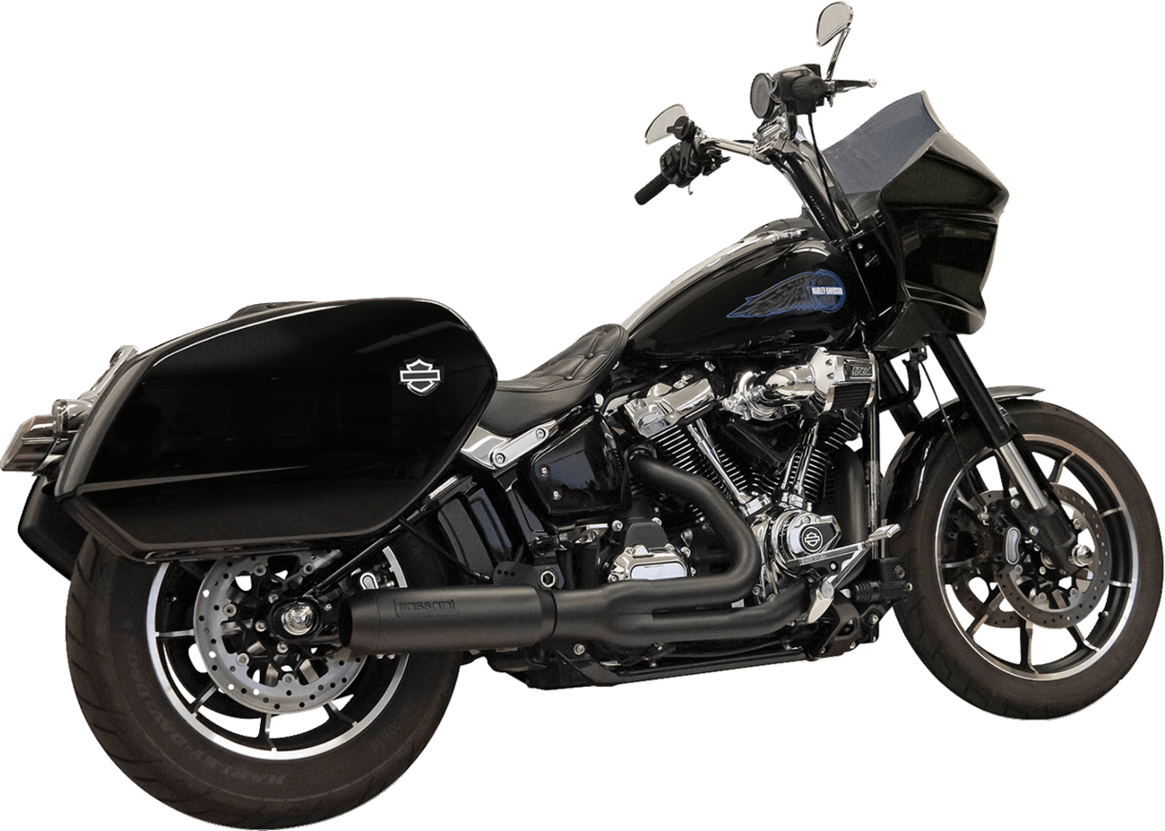 BASSANI EXHAUST-2-into-1 Road Rage Exhaust System with Superbike Muffler - MetalCore Harley Supply