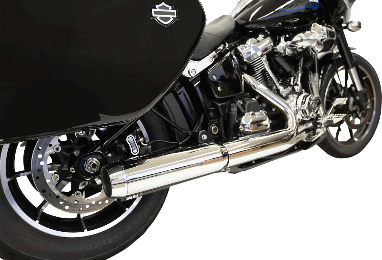 BASSANI EXHAUST-4" Slip-On Muffler with 2-1/2" x 10" Baffle Core - 49-State - MetalCore Harley Supply