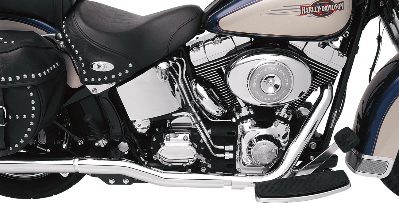 BASSANI EXHAUST-Power Curve True-Dual Crossover Header Pipes - MetalCore Harley Supply