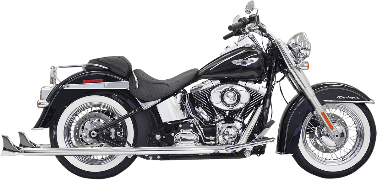 BASSANI EXHAUST-True Duals Exhaust System with Fishtail Mufflers — with Baffles - MetalCore Harley Supply