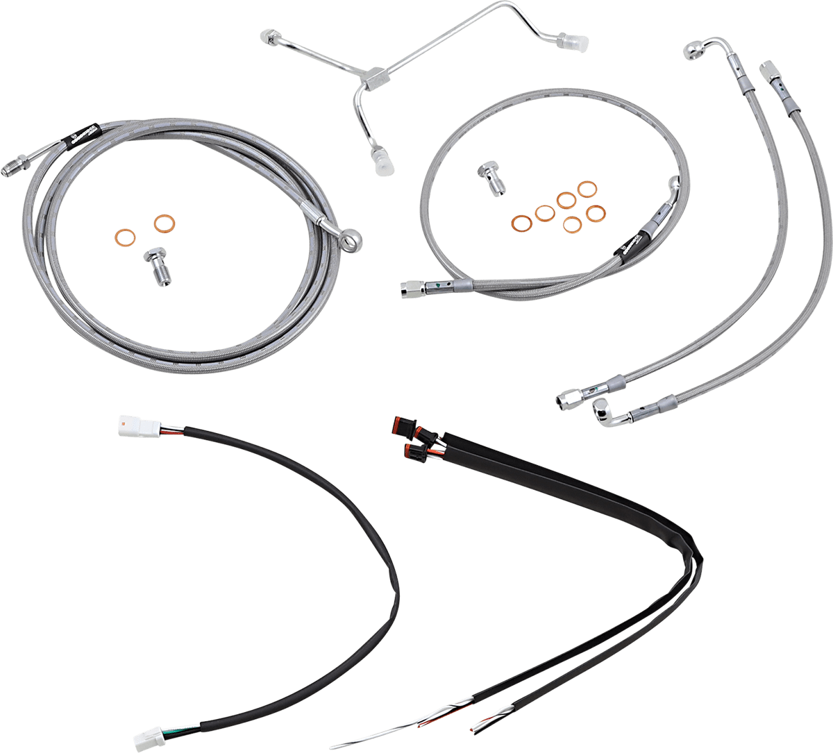 BURLY BRAND-Complete Handlebar Install Kits for Ape Hangers / '17-'23 Bagger-Handlebar Install Kits-MetalCore Harley Supply