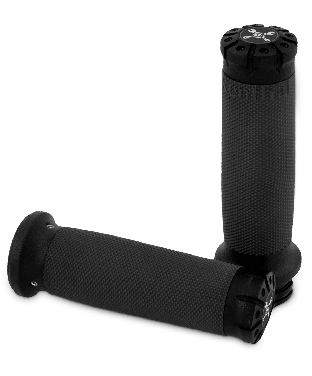 BURLY BRAND - Hawk Grips - Dual Cable Black Textured - Grips - MetalCore Harley Supply