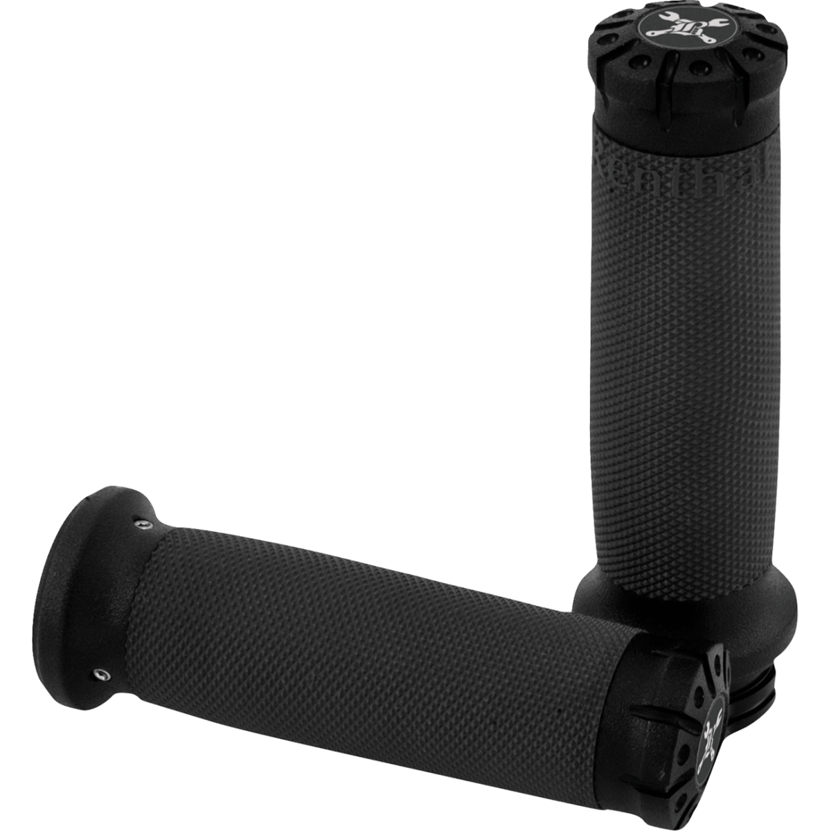 BURLY BRAND - Hawk Grips - Throttle-By-Wire Black Machined - Grips - MetalCore Harley Supply