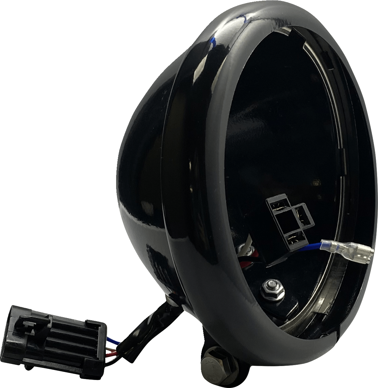 CUSTOM DYNAMICS - 5.75" Headlight Bucket with Wire Adapters - Headlight Bucket - MetalCore Harley Supply