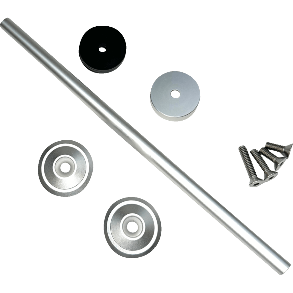 CUSTOM DYNAMICS - Front Axle Cover Kit / '18-'26 M8 Softail - Brushed Aluminum - MetalCore Harley Supply