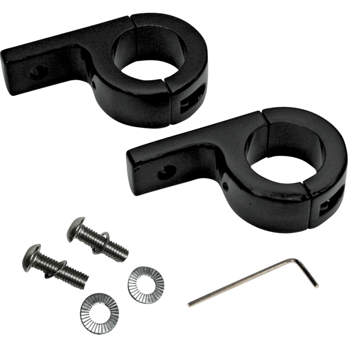 CUSTOM DYNAMICS - P-Clamp Fog Light Mount Kits / Engine Guard Mount - Gloss Black - MetalCore Harley Supply