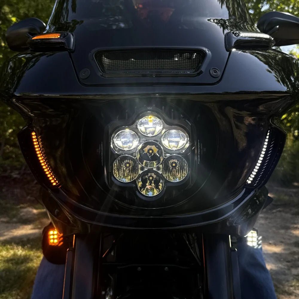 CUSTOM DYNAMICS - Performance LED Front Turn Signals / Lowrider ST - Turn Signals w/ Running Lights - MetalCore Harley Supply