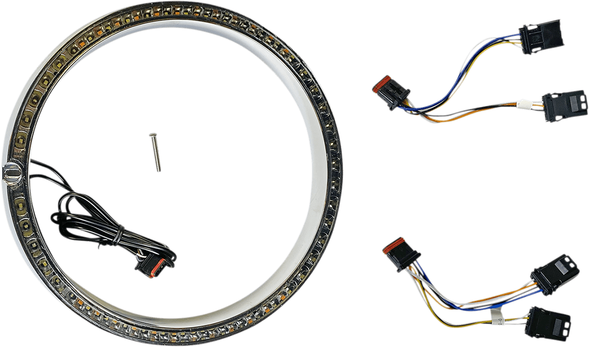 CUSTOM DYNAMICS - ProBEAM® Turn Signal Ring Trim - Turn Signals w/ Running Lights - MetalCore Harley Supply