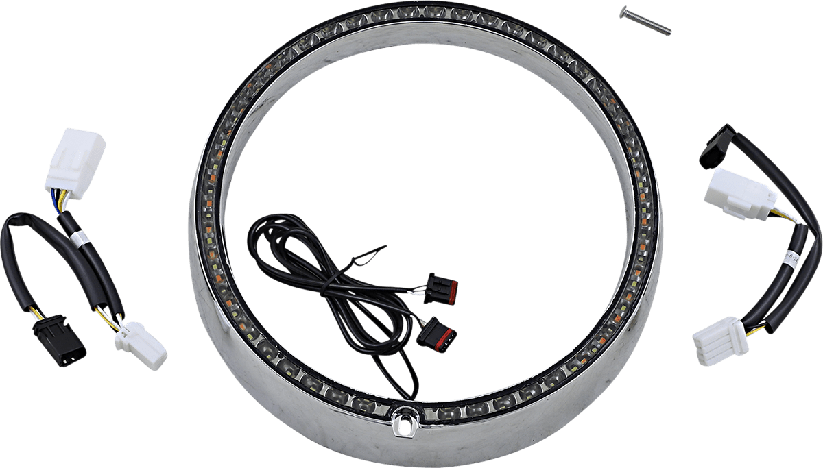 CUSTOM DYNAMICS - ProBEAM® Turn Signal Ring Trim - Turn Signals w/ Running Lights - MetalCore Harley Supply