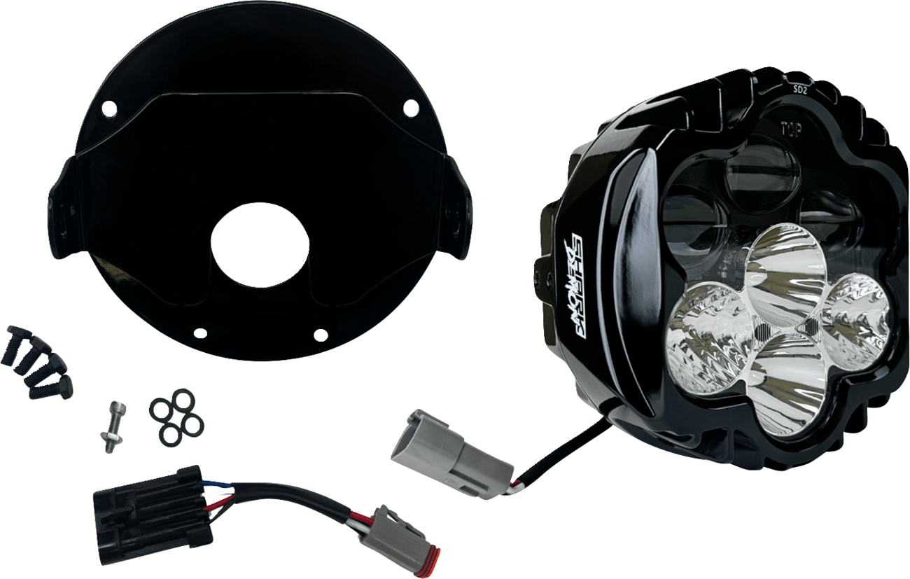 CUSTOM DYNAMICS-Shark Demon™ LED Headlight / '22-'24 Lowrider ST-Headlight-MetalCore Harley Supply
