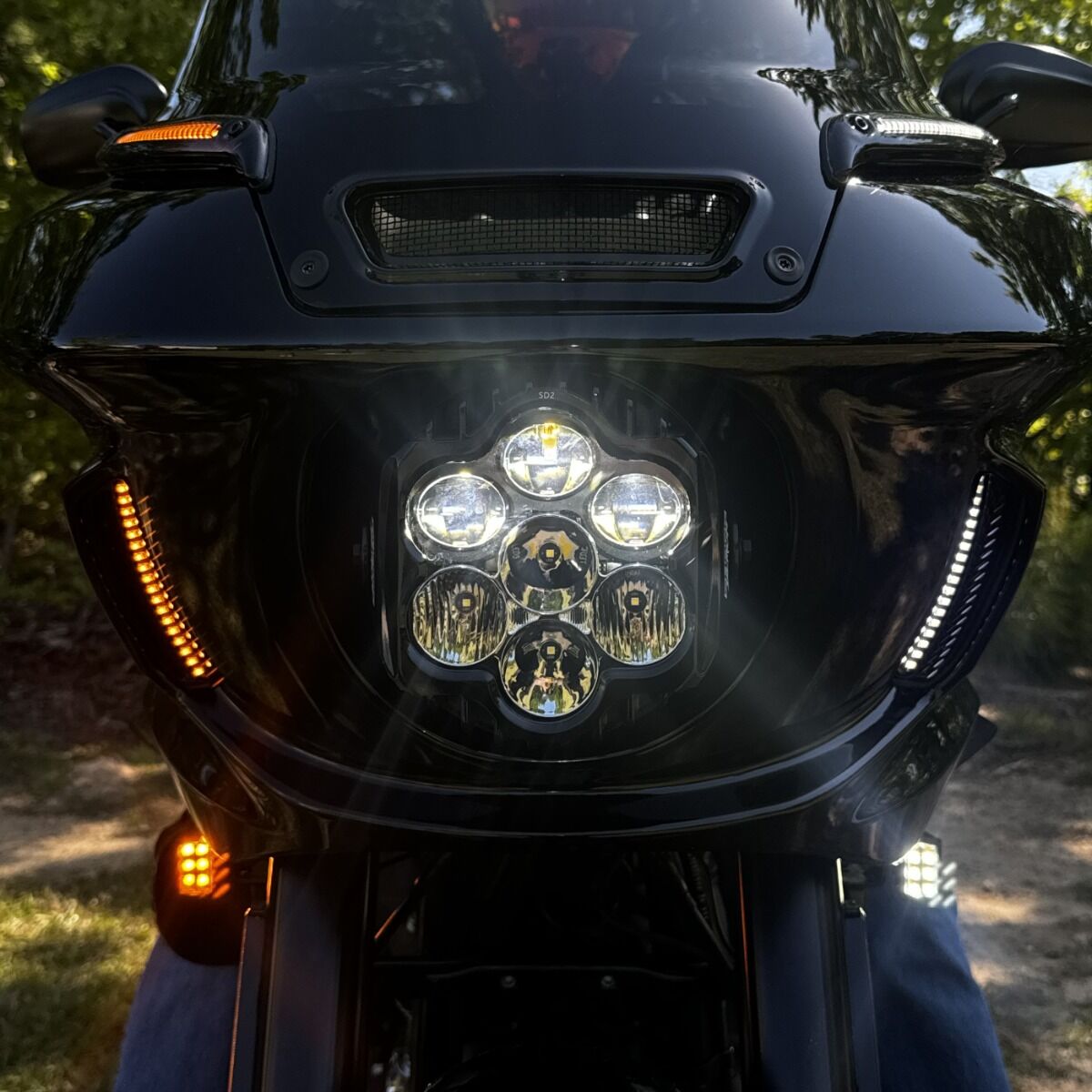 CUSTOM DYNAMICS - Shark Demon™ LED Headlight / '22 - '24 Lowrider ST - Headlights - MetalCore Harley Supply