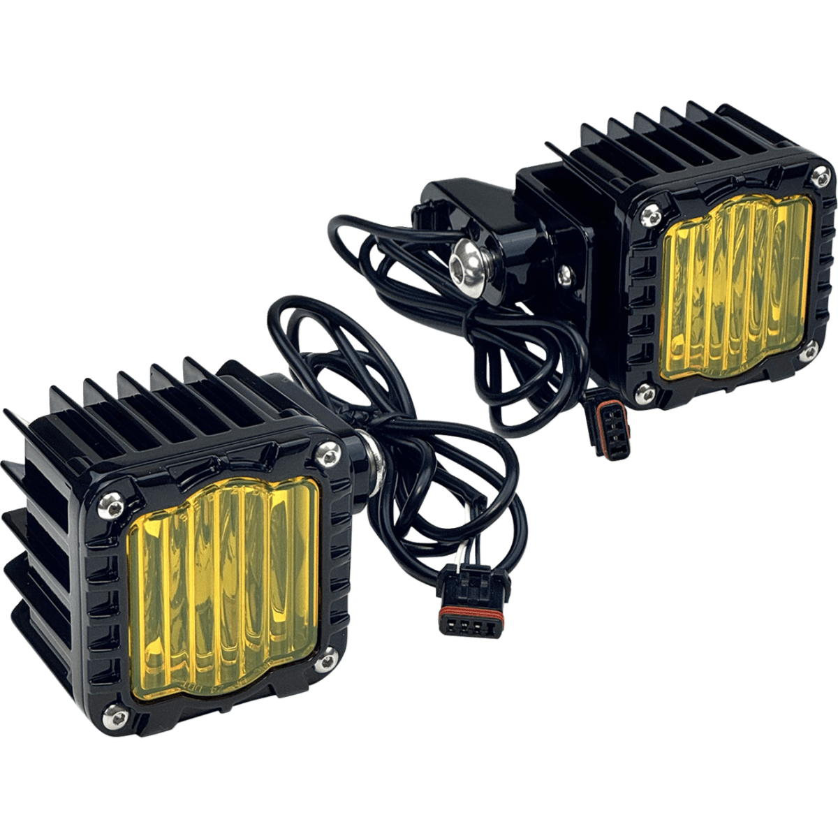 CUSTOM DYNAMICS - Shark Demon LED Turn Signals / '22-'25 Low Rider ST - Amber / White - View 2 - MetalCore Harley Supply