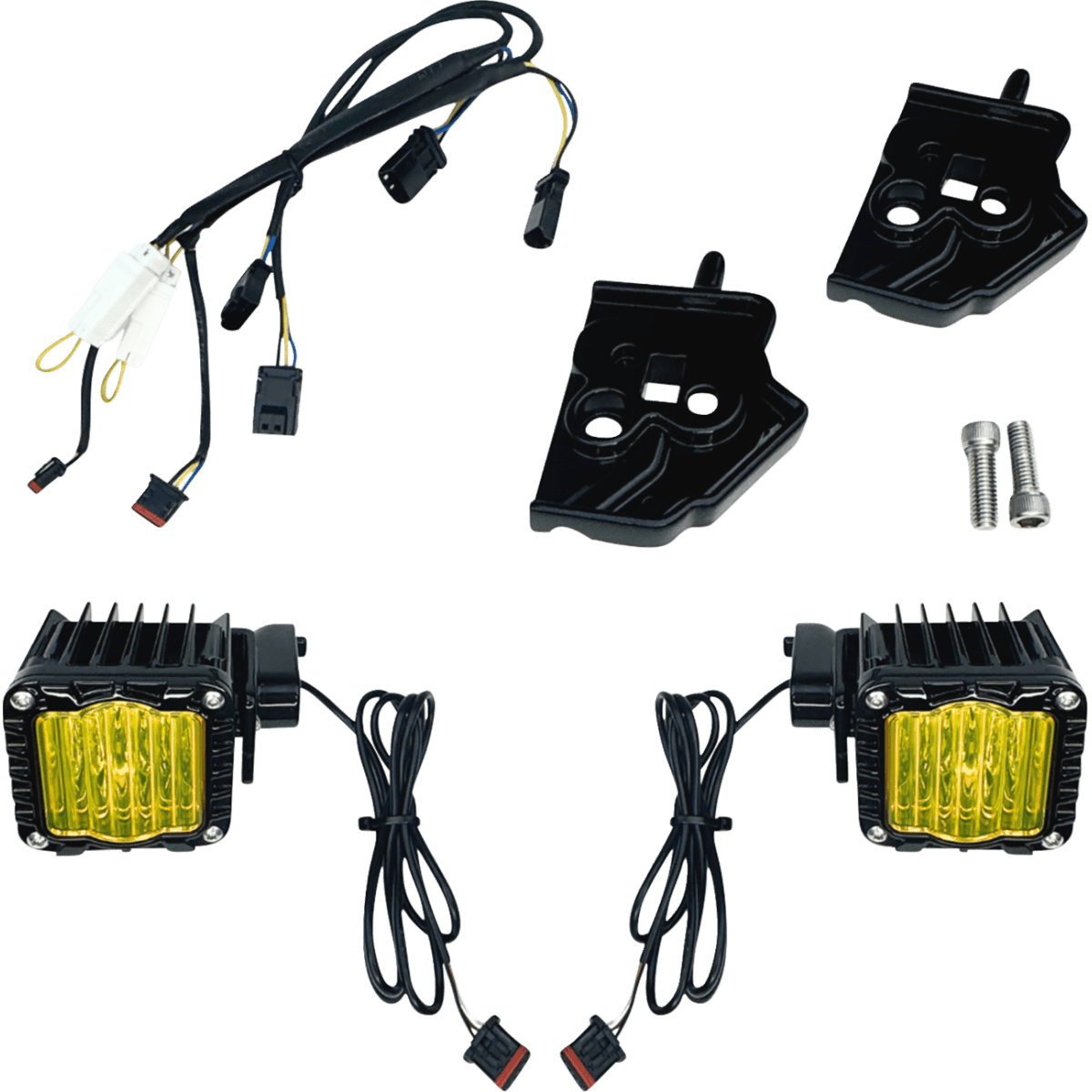 CUSTOM DYNAMICS - Shark Demon LED Turn Signals / '23-'25 Street Glide - Selective Yellow - MetalCore Harley Supply
