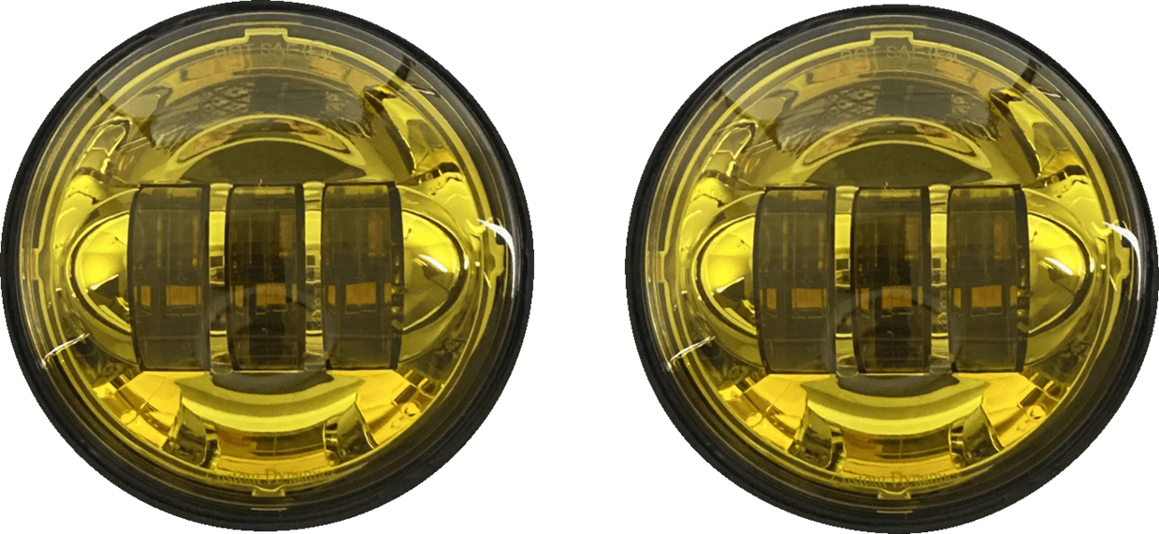CUSTOM DYNAMICS - Yellow LED Passing Lamps / Bagger - Fog Lights - MetalCore Harley Supply
