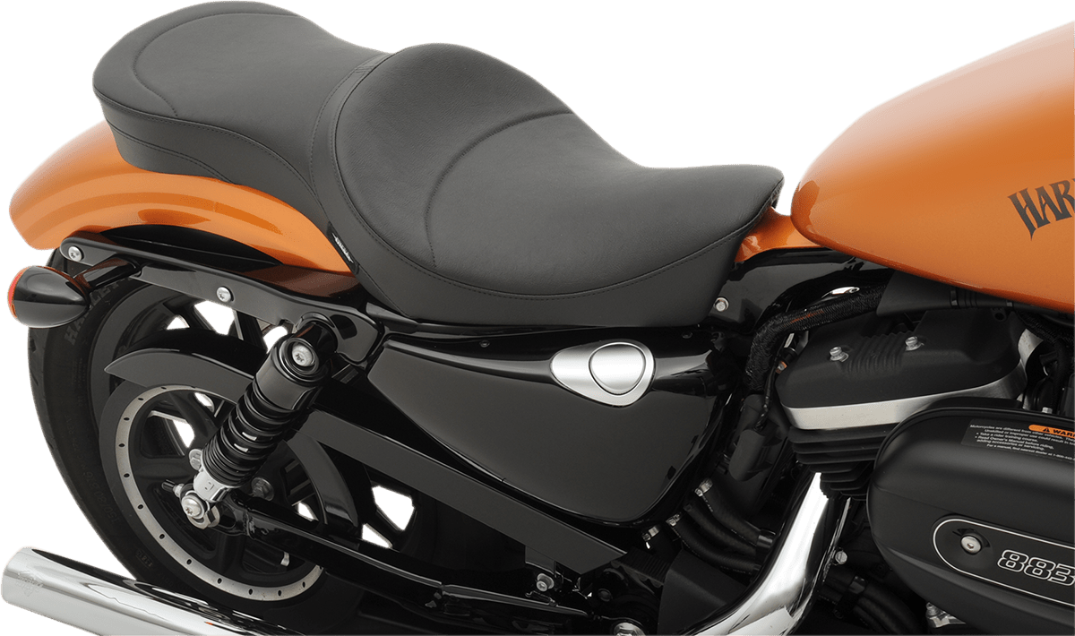 DRAG SPECIALTIES-2-Up Double Bucket Vinyl Seat - MetalCore Harley Supply