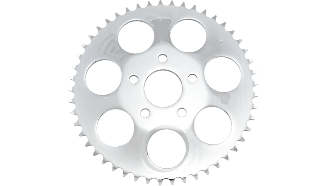 DRAG SPECIALTIES - 49 Tooth Chrome Rear Wheel Sprocket / '73 - '99 - Sprocket - MetalCore Harley Supply