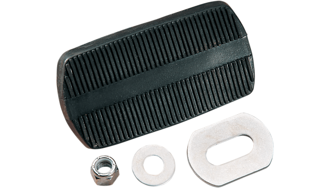 DRAG SPECIALTIES - Brake / Clutch Pedal Pad Assembly / '65 - '87 - Brake Pedal Pad - MetalCore Harley Supply