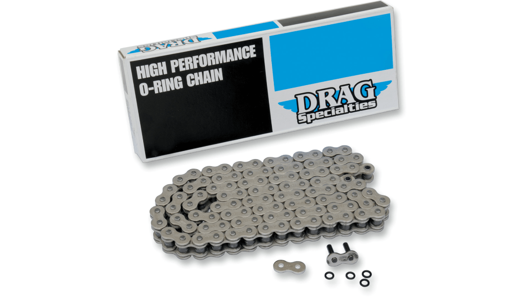 DRAG SPECIALTIES - Chrome 530 Series O - Ring Chain / 110 Links - Chains - MetalCore Harley Supply