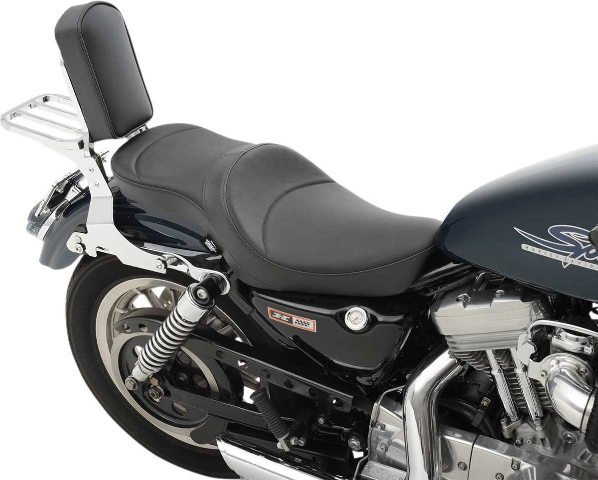 DRAG SPECIALTIES-Low-Profile Double Bucket 2-Up Vinyl Seat - MetalCore Harley Supply