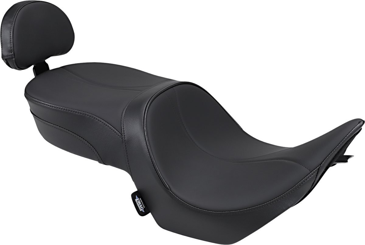 DRAG SPECIALTIES-Low-Profile Touring Seat With Passenger Backrest - MetalCore Harley Supply