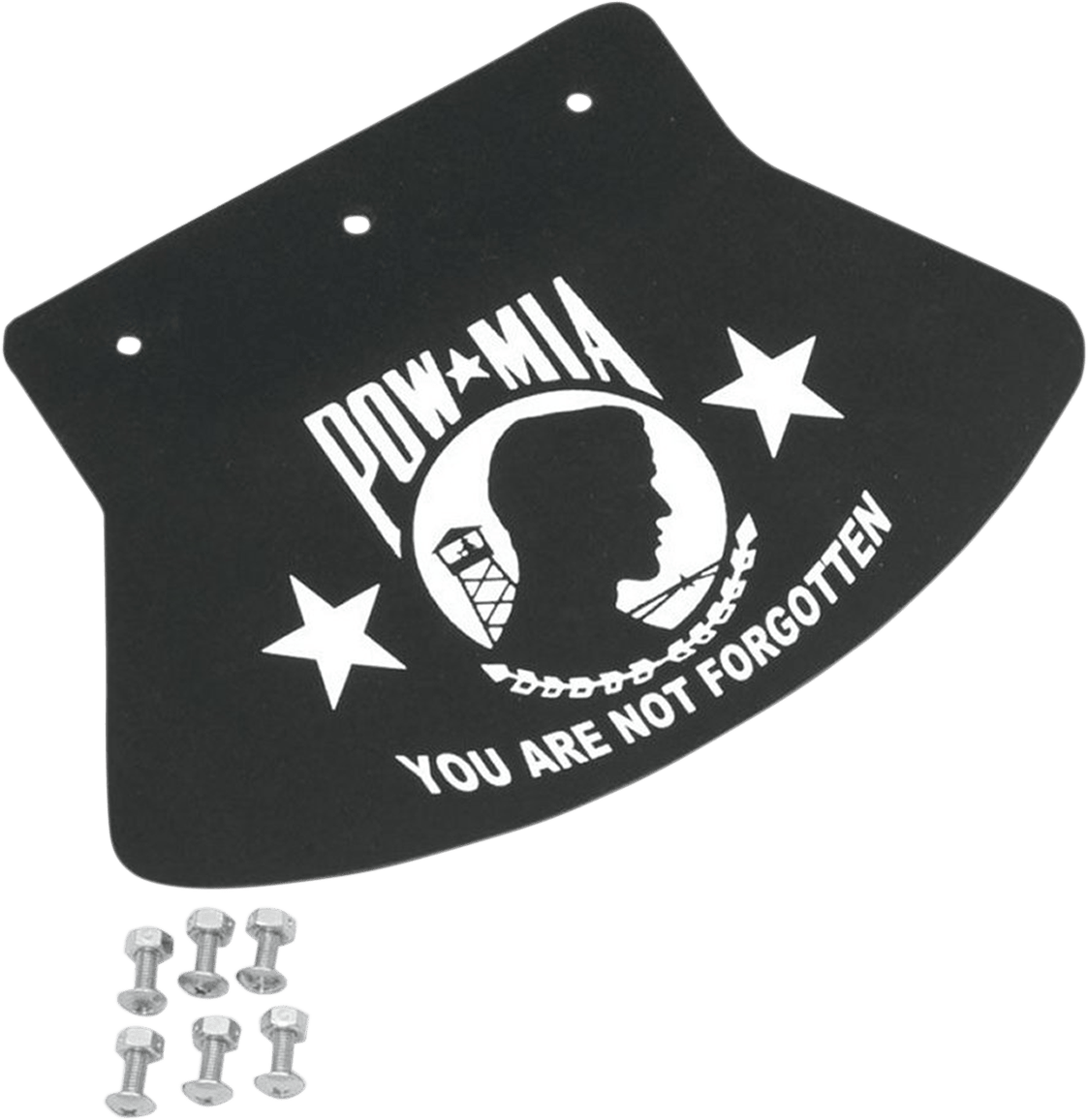 DRAG SPECIALTIES-Medium Mud Flap POW-MIA - MetalCore Harley Supply