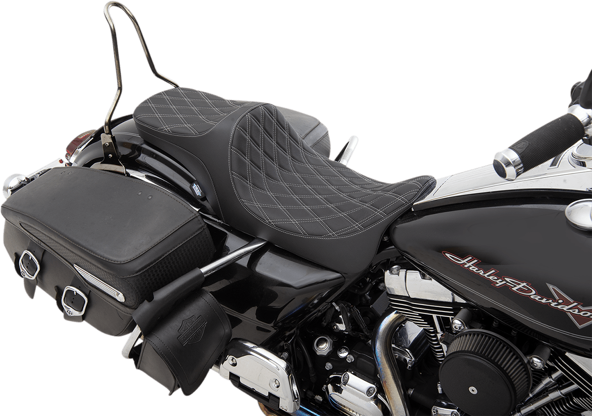 DRAG SPECIALTIES-Predator III 2-Up Seat - MetalCore Harley Supply