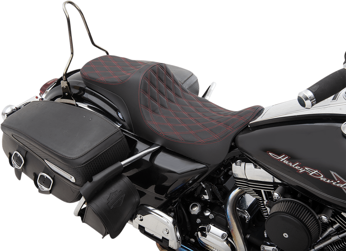 DRAG SPECIALTIES-Predator III 2-Up Seat - MetalCore Harley Supply