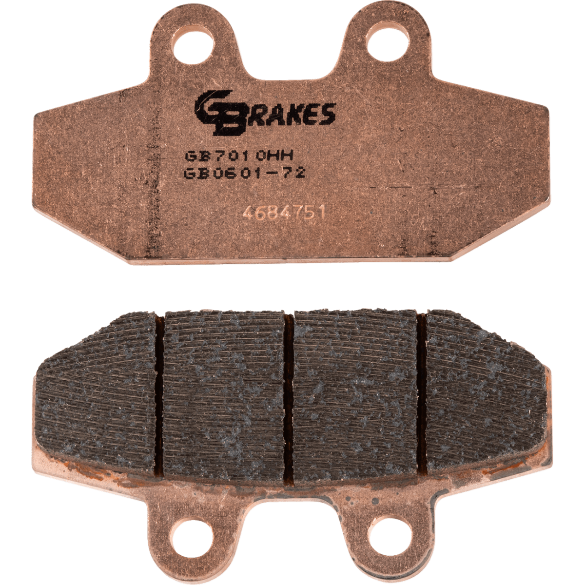 GBRAKES HH Sintered Brake Pads - Rear, '18-'23 Softail - MetalCore Harley Supply