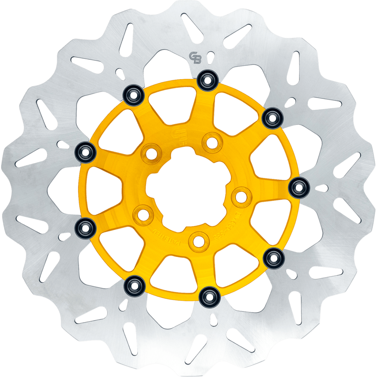 GBRAKES Oversize Wave Front Brake Rotor 12.5in - Gold - MetalCore Harley Supply