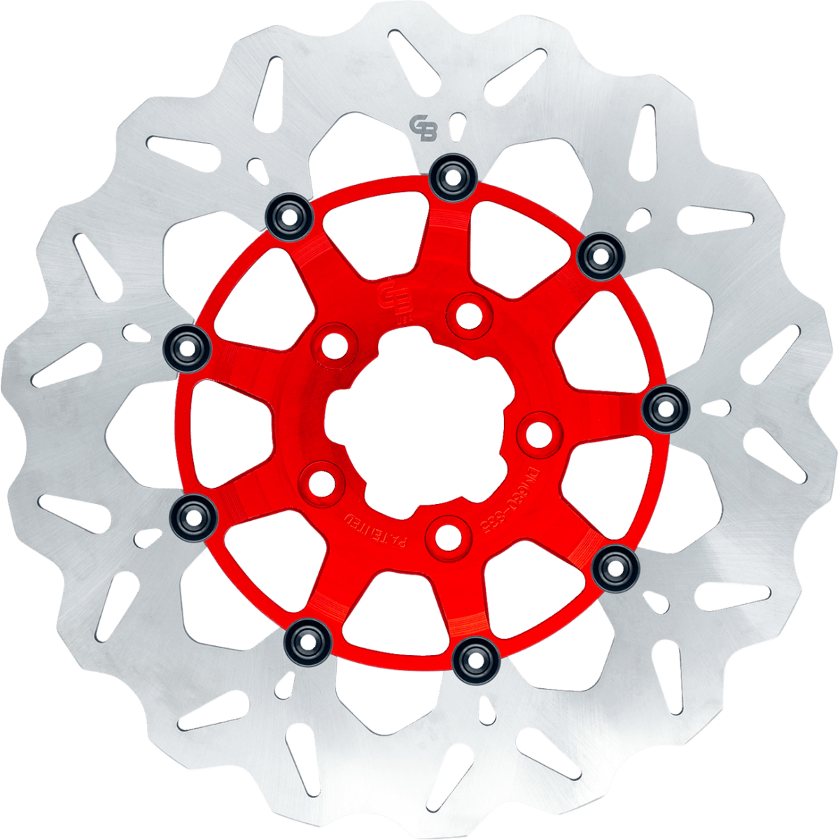 GBRAKES Oversize Wave Front Brake Rotor 12.5in - Red - MetalCore Harley Supply