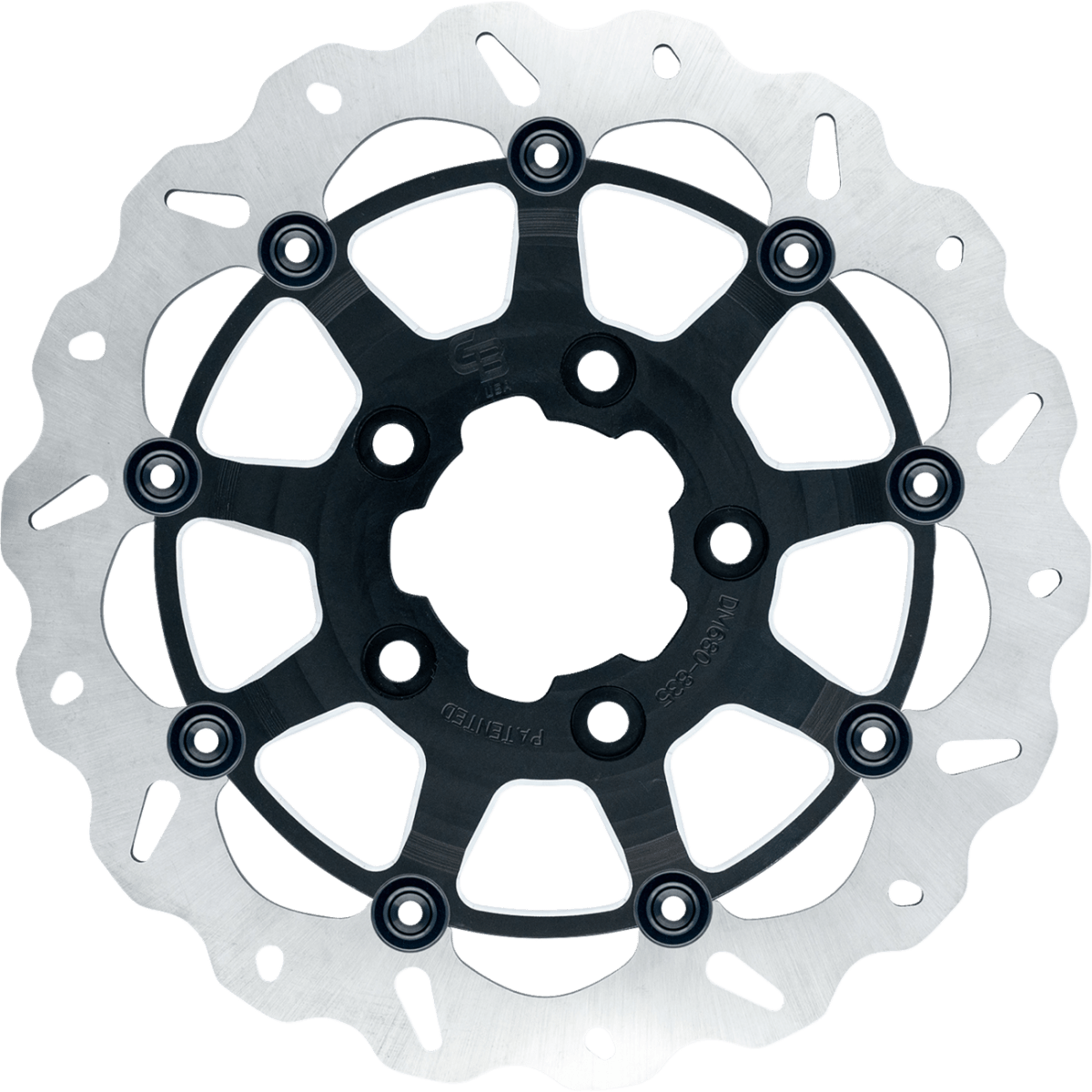 GBRAKES Oversize Wave Front Brake Rotor 13in - Machined Narrow band, radial mount - MetalCore Harley Supply
