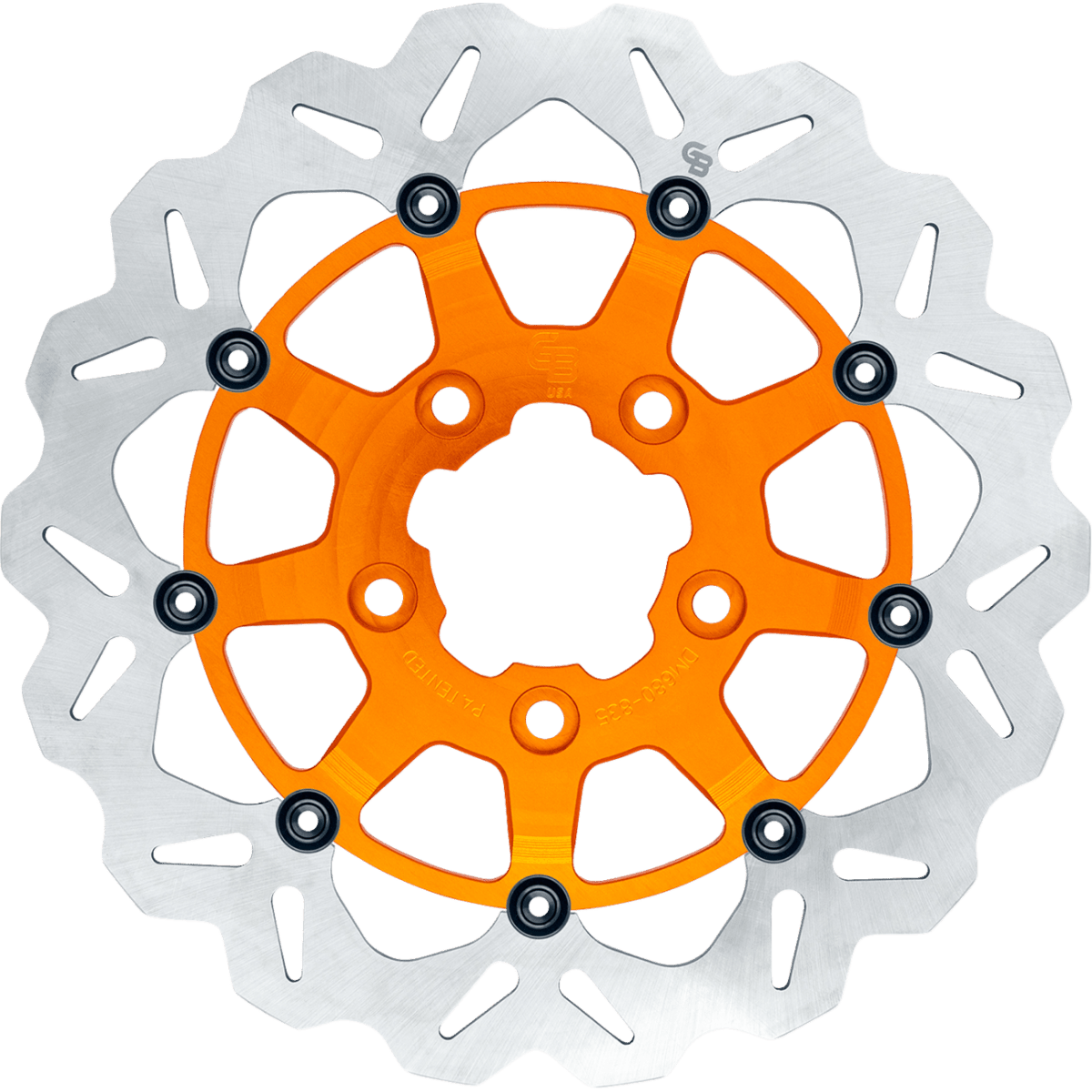 GBRAKES Oversize Wave Front Brake Rotor 13in - Orange Standard - MetalCore Harley Supply