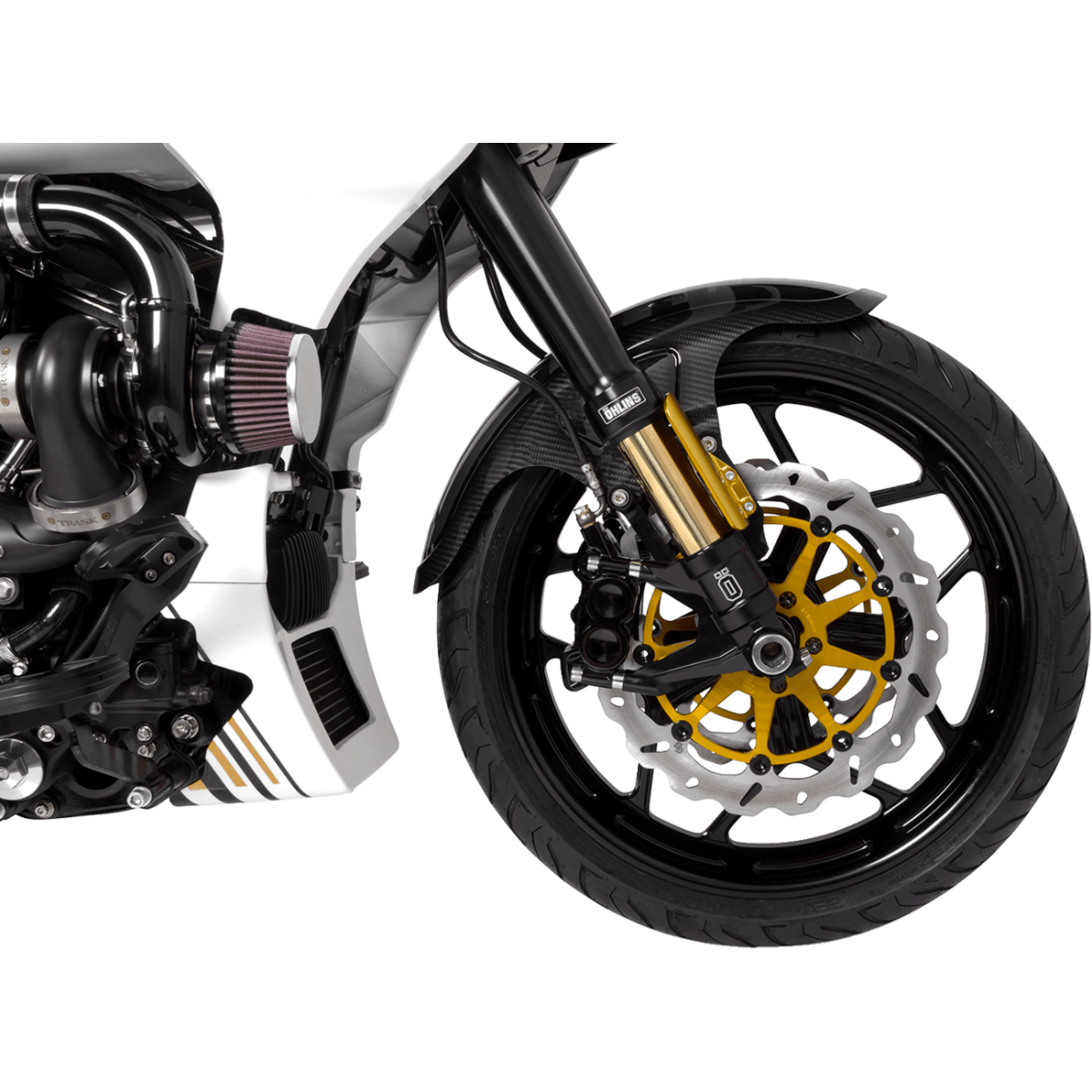 GBRAKES Oversize Wave Front Brake Rotor 13in - Gold Narrow band, radial mount View 2 - MetalCore Harley Supply