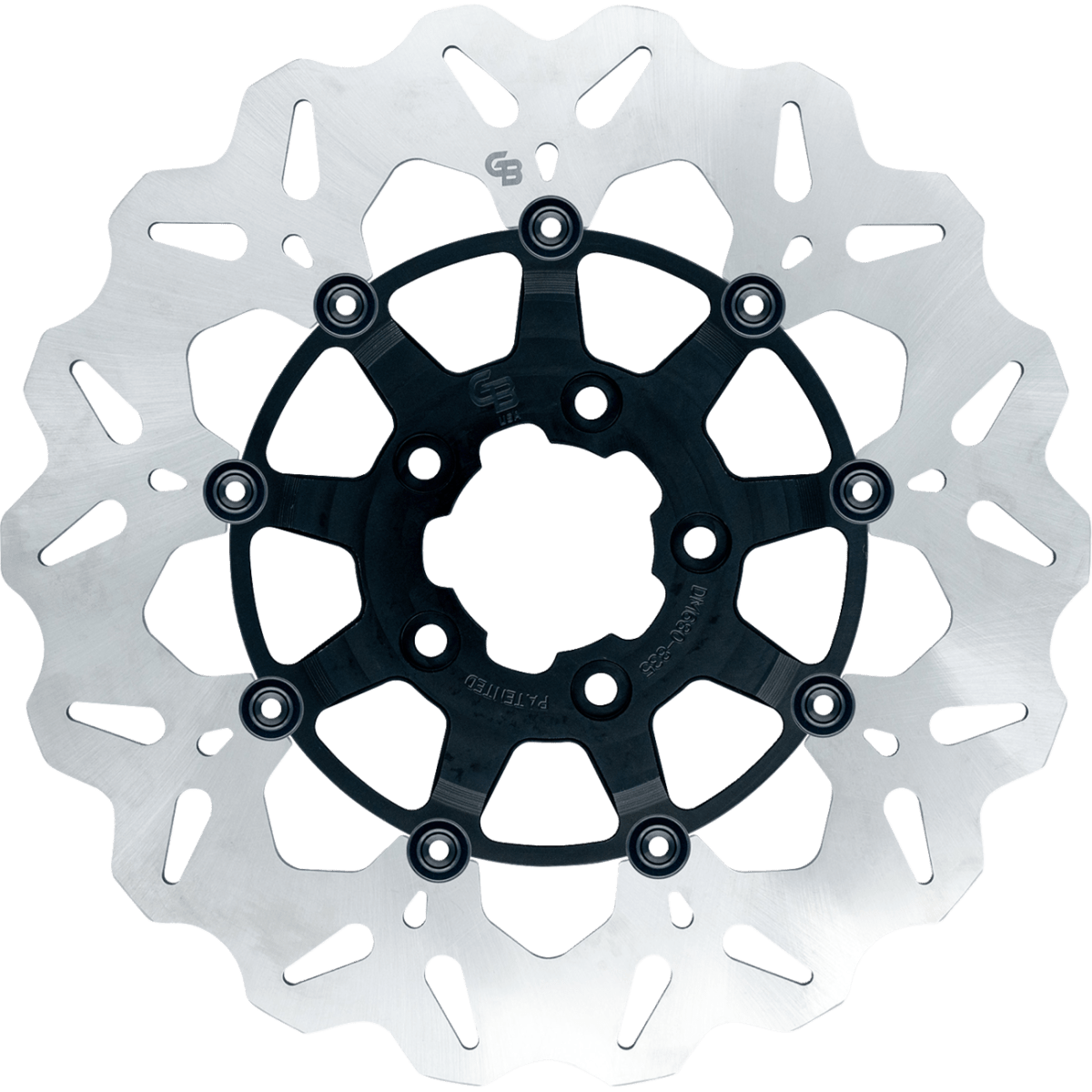 GBRAKES Stainless Front Brake Rotor '00-'14 - Black - MetalCore Harley Supply