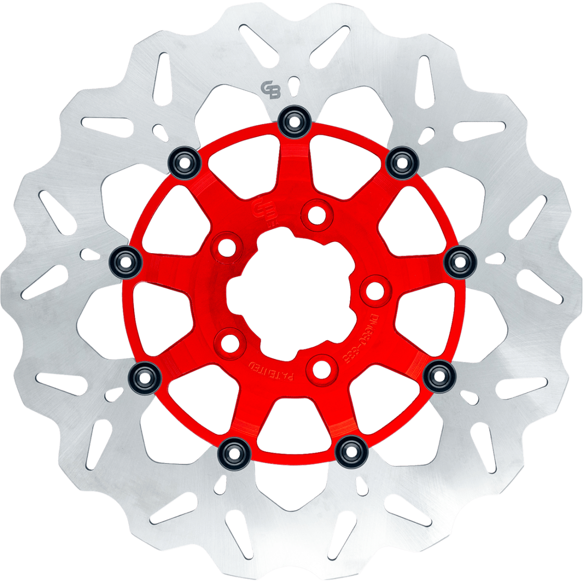 GBRAKES Stainless Front Brake Rotor '00-'14 - Red - MetalCore Harley Supply