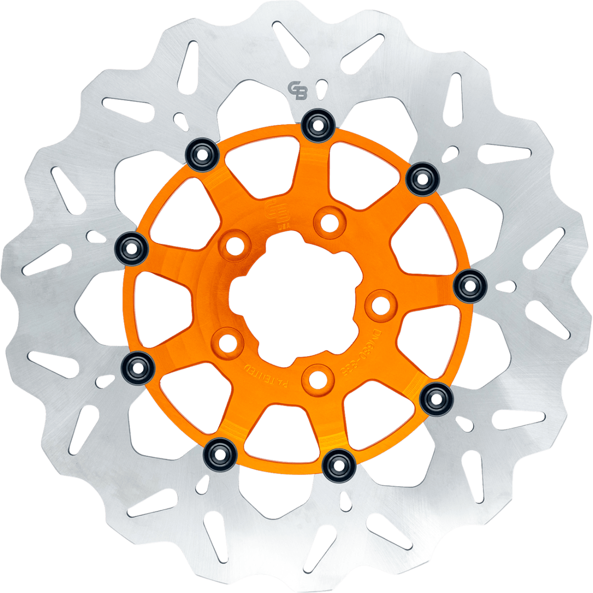 GBRAKES Stainless Front Brake Rotor '00-'14 - Orange - MetalCore Harley Supply