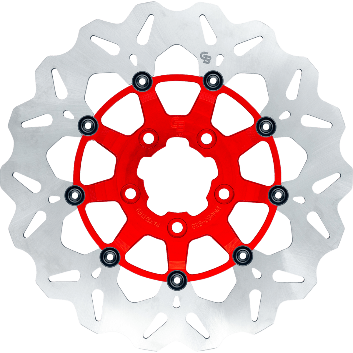GBRAKES Stainless Rear Brake Rotor '08-'25 - Red - MetalCore Harley Supply