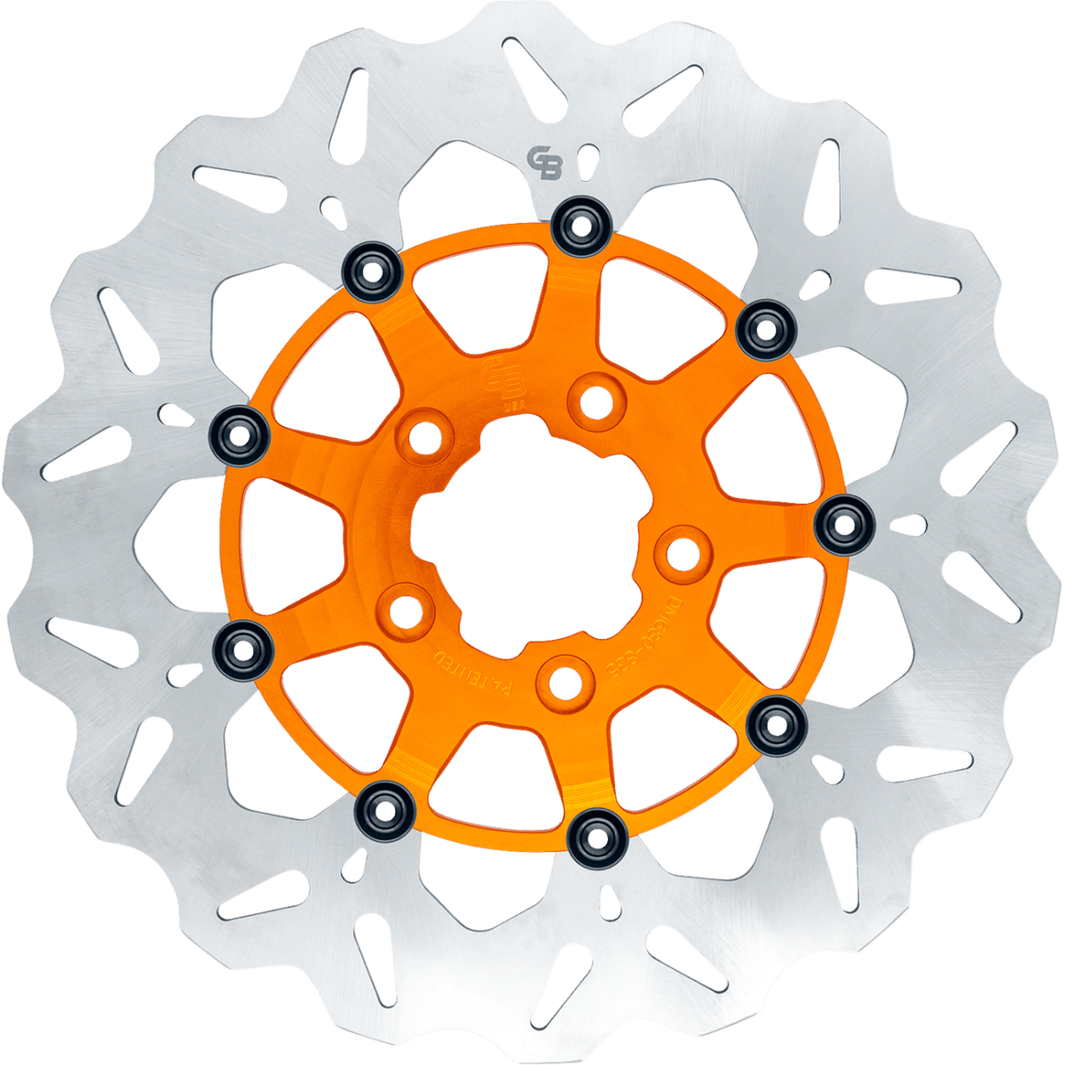 GBRAKES Stainless Rear Brake Rotor '08-'25 - Orange - MetalCore Harley Supply