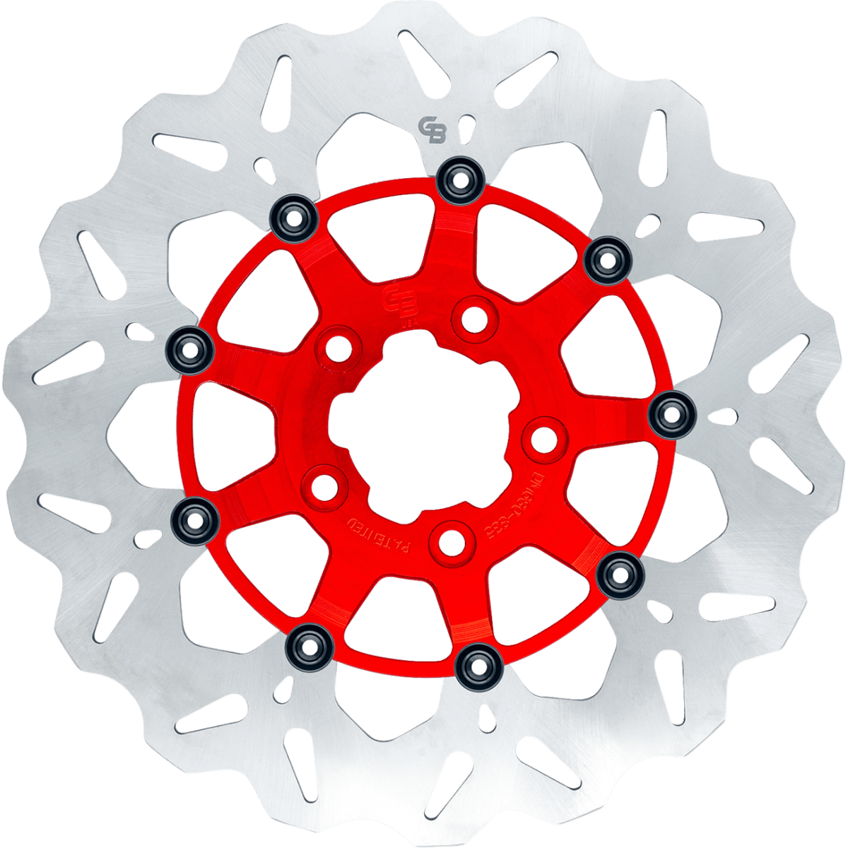 GBRAKES Stainless Rear Brake Rotor '09-'16 - Red - MetalCore Harley Supply