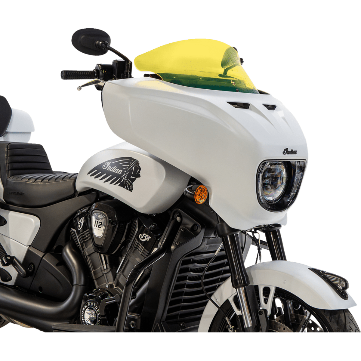 KLOCK WERKS - Ice Flare Windshield - Yellow Ice - View 12 - MetalCore Harley Supply