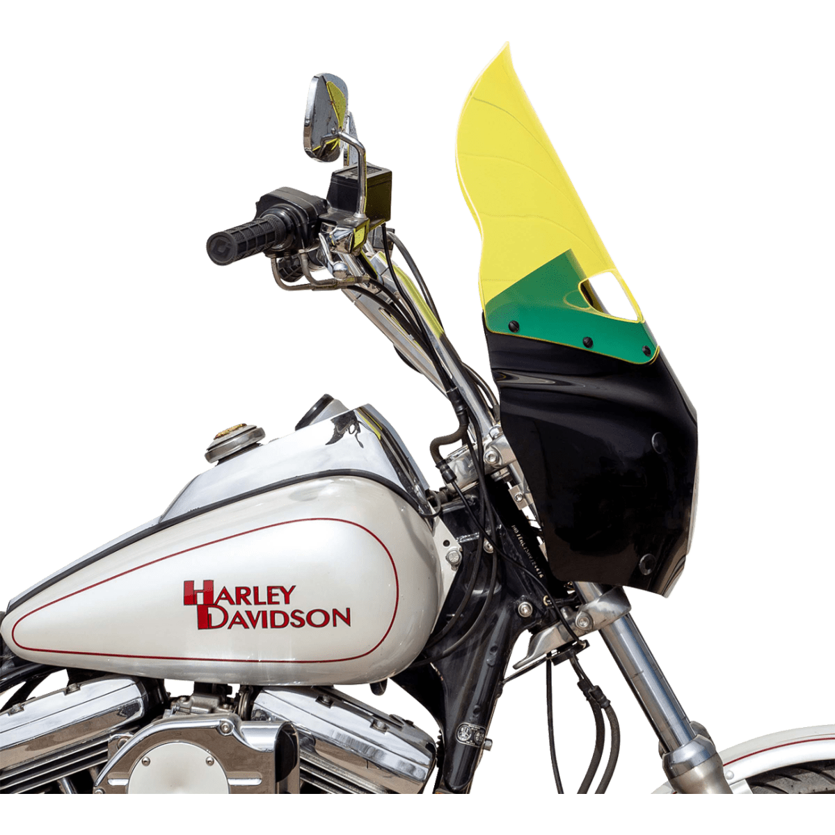 KLOCK WERKS - Ice Flare Windshield - Yellow Ice - Memphis Shades Road Warrior Fairing - MetalCore Harley Supply - View 4
